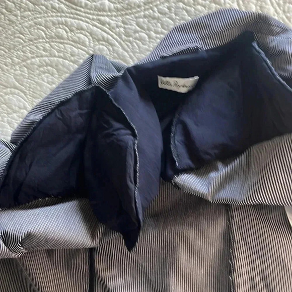 Cotton Blend Blazer Women’s 20 Embellished Striped Jacket Military Classic Blue - Picture 8 of 17